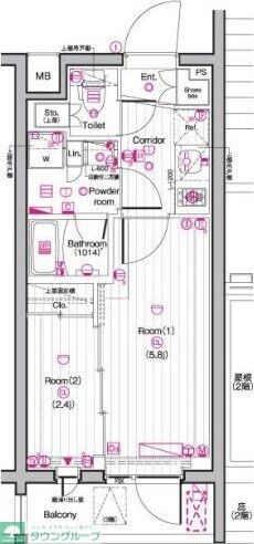 THE PREMIUM CUBE G 東中野の物件間取画像