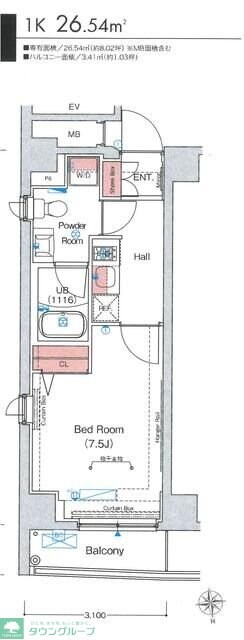 エストゥルース東高円寺の物件間取画像