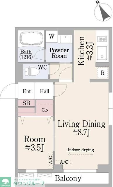 SQUARE市谷河田町hillsideの物件間取画像