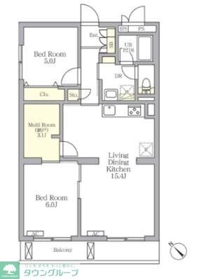 メゾンカルム中落合Northの物件間取画像