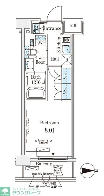 ウエリスアーバン中野坂上の物件間取画像