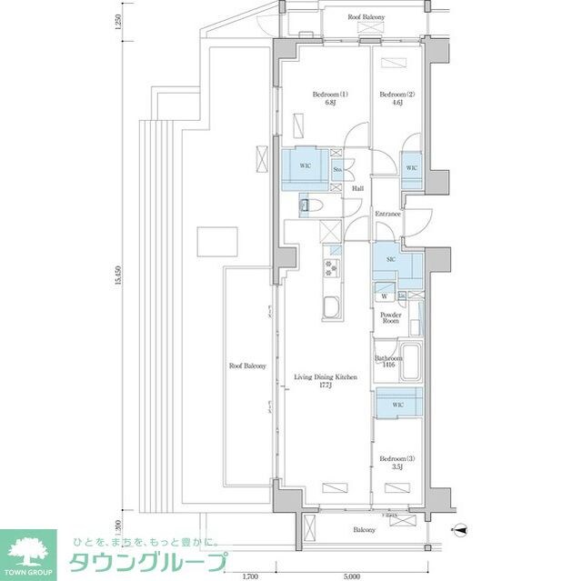 デュオフラッツ篠崎の物件間取画像