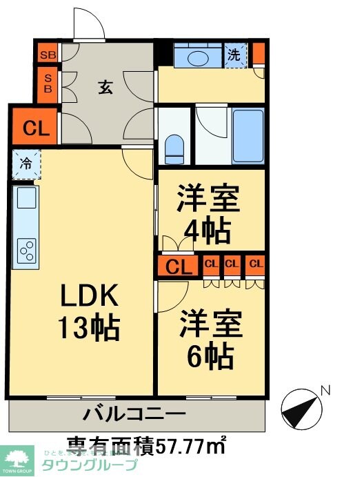 パークアクシス西船橋本郷町の物件間取画像