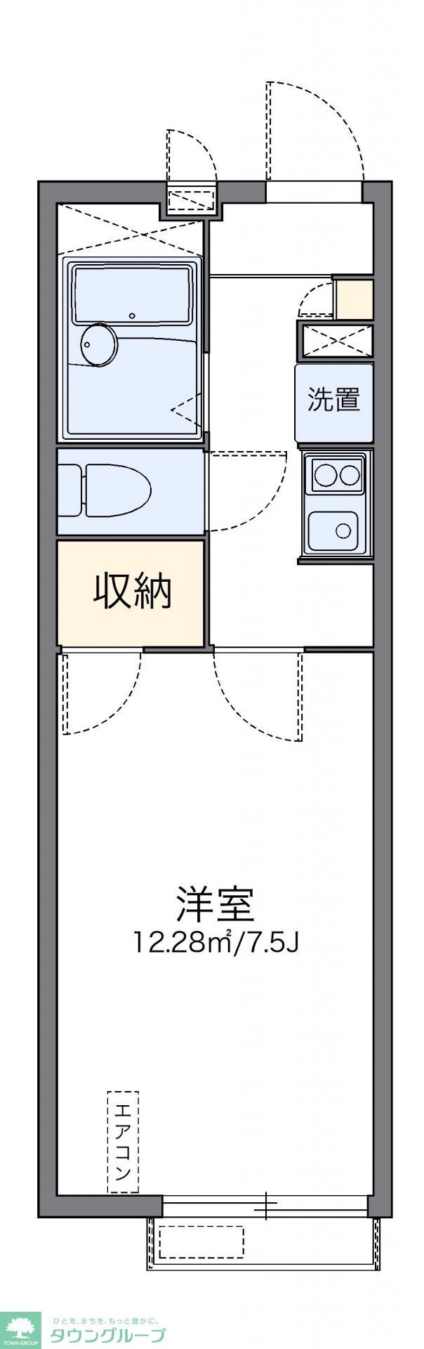 レオパレスフローラ Sの物件間取画像