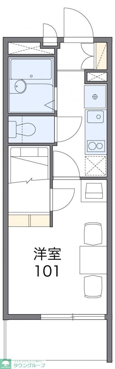 レオパレス湊町LA1の物件間取画像