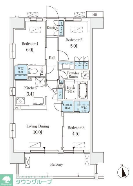 スカイグランデ津田沼の物件間取画像