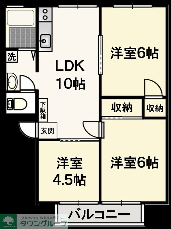 グランディ南行徳の物件間取画像