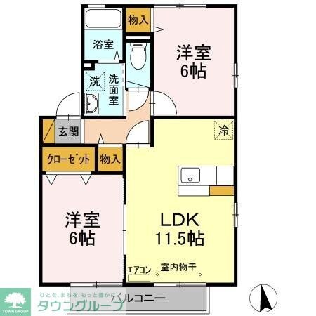 ベルフラット A・B・Cの物件間取画像