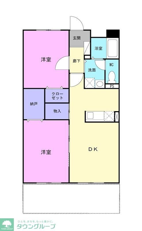 フルーエント芝山の物件間取画像