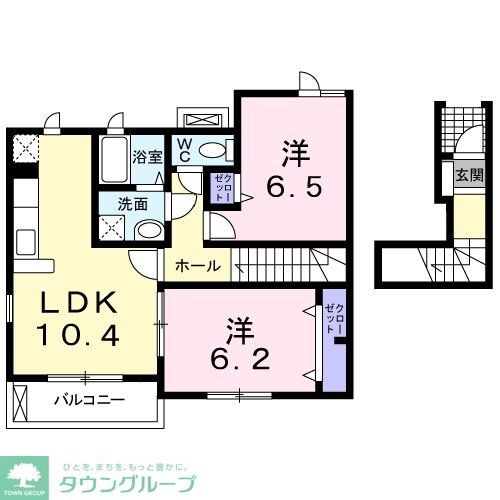 プラウド弐番館の物件間取画像