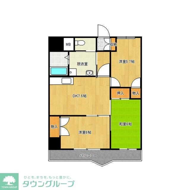 フローライト市川の物件間取画像