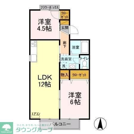 サンモールおゆみ野Bの物件間取画像