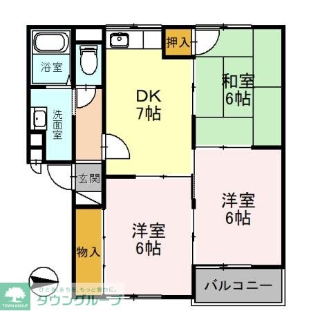 日進セントラルハイツ Cの物件間取画像