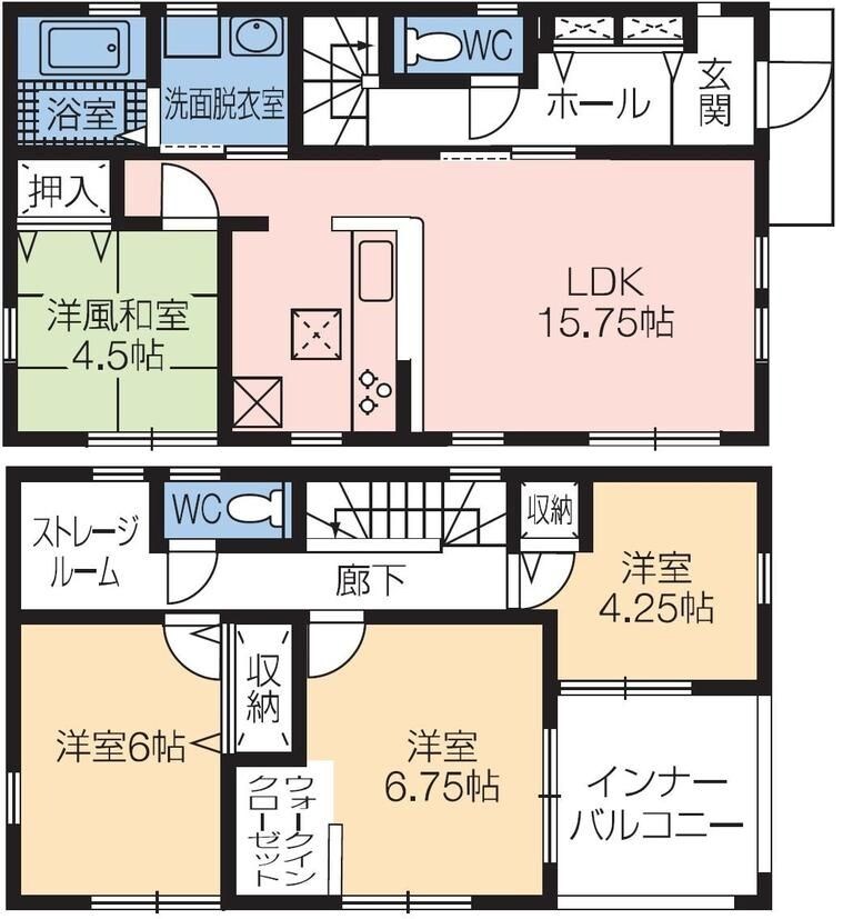 マイホームネクスト栗橋中央3号棟の物件間取画像