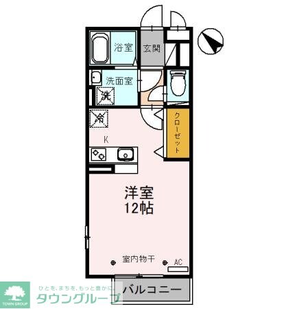 セジュール木本 Aの物件間取画像