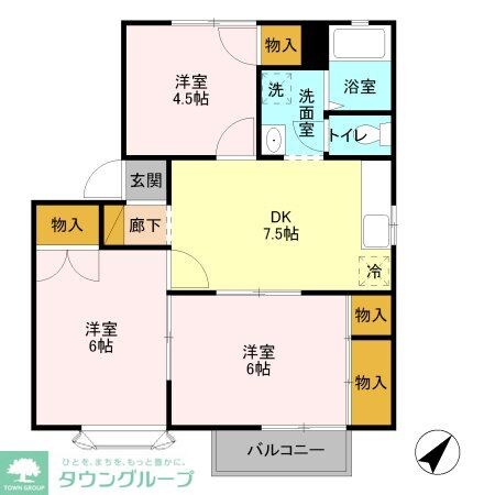 シティーハイツAの物件間取画像