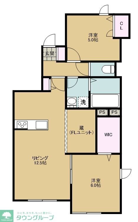 CASAルピナスの物件間取画像
