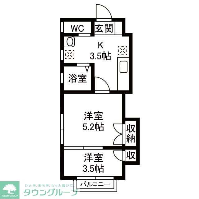 サンライズ東大宮IIIの物件間取画像