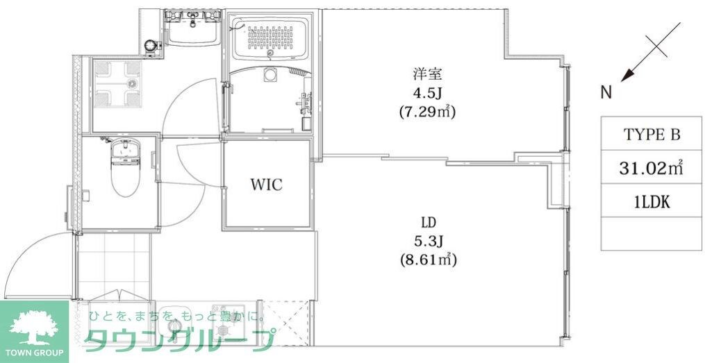 ecume川崎の物件間取画像