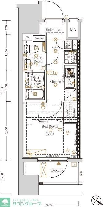 Log川崎駅前の物件間取画像