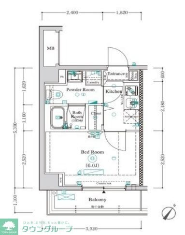アンベリール川崎SOUTHの物件間取画像