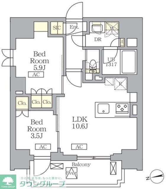 ザ・ライオンズフォーシア文京湯島の物件間取画像