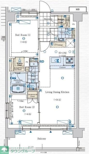 ジェノヴィア赤羽の物件間取画像