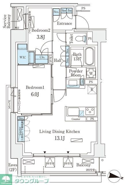 ロイヤルパークス赤羽サウスの物件間取画像