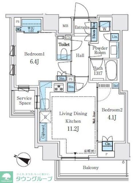 パークホームズ文京白山ヒルテラスの物件間取画像