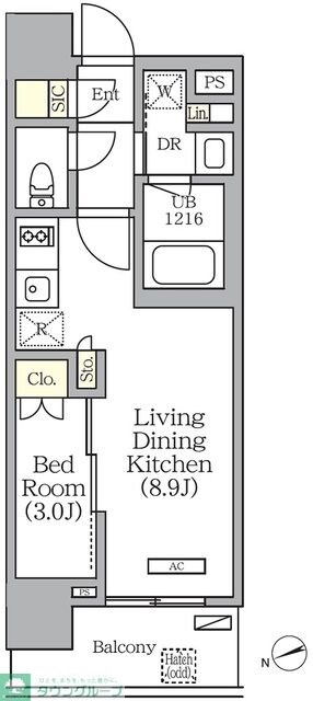 グランエール西日暮里の物件間取画像