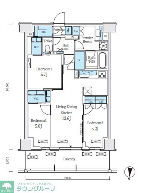 ロイヤルパークス赤羽ノースの物件間取画像