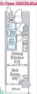 クレストコート町屋の物件間取画像