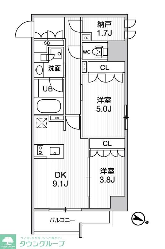 シーズンフラッツ新大塚の物件間取画像