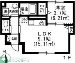 グランデュール信濃町の物件間取画像