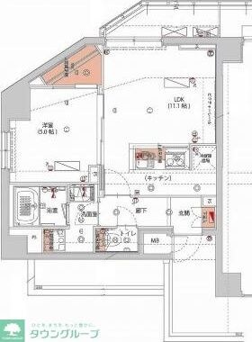 ハーモニーレジデンス神楽坂ヒルズsecondの物件間取画像