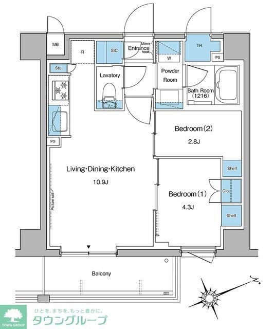 ルフォンプログレ中野坂上の物件間取画像