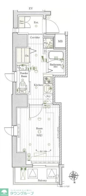 メイクスデザイン神楽坂の物件間取画像