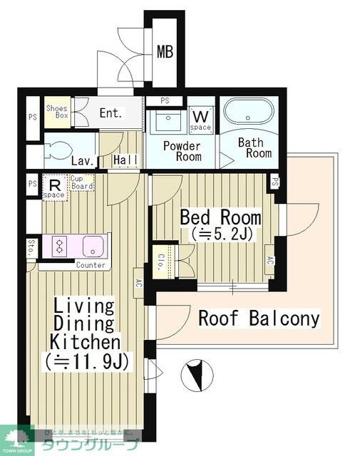 Centenario市谷二十騎町の物件間取画像