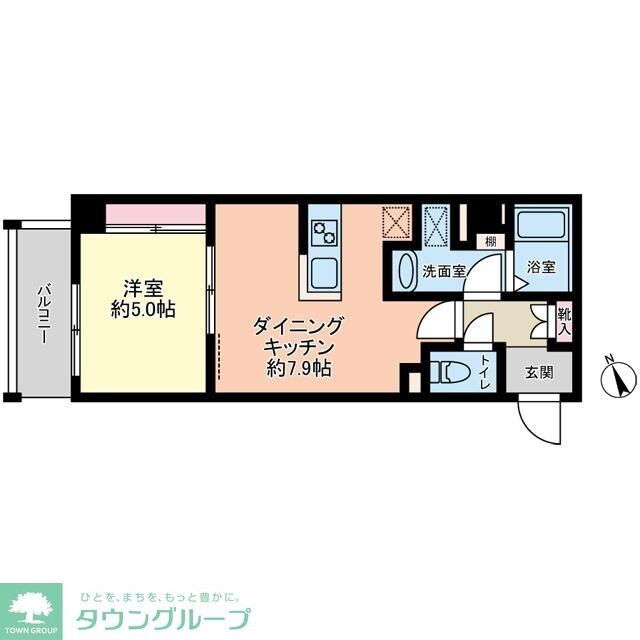 グローリオシェルト新宿山吹町の物件間取画像