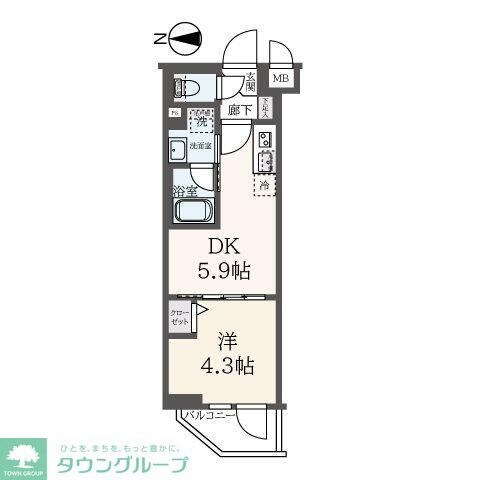 ハーモニーレジデンス東新宿の物件間取画像
