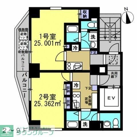 プラトリエ北新宿の物件間取画像