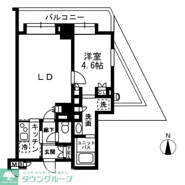 レジディア中落合A棟の物件間取画像