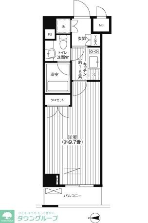 グランハイツ東新宿の物件間取画像