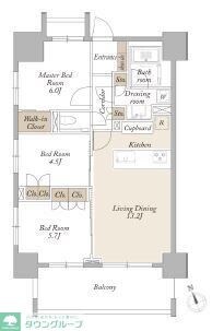 ライトテラス新宿御苑の物件間取画像
