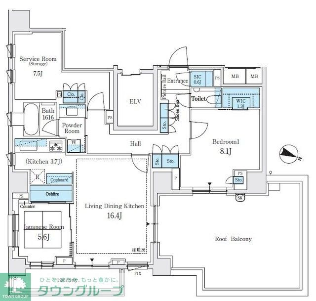 パークホームズ文京白山ヒルテラスの物件間取画像