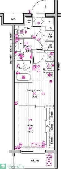 THEPREMIUMCUBEG東中野の物件間取画像