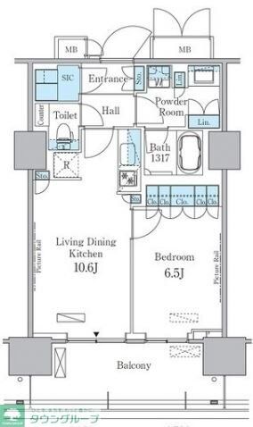 HARUMI FLAG PORT VILLAGE C棟の物件間取画像