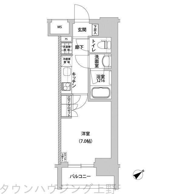 メトロステージ上野の物件間取画像