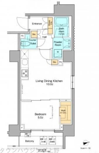 プラウドフラット上野松が谷の物件間取画像