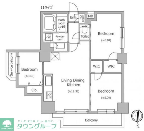 ドゥーエ南千住の物件間取画像
